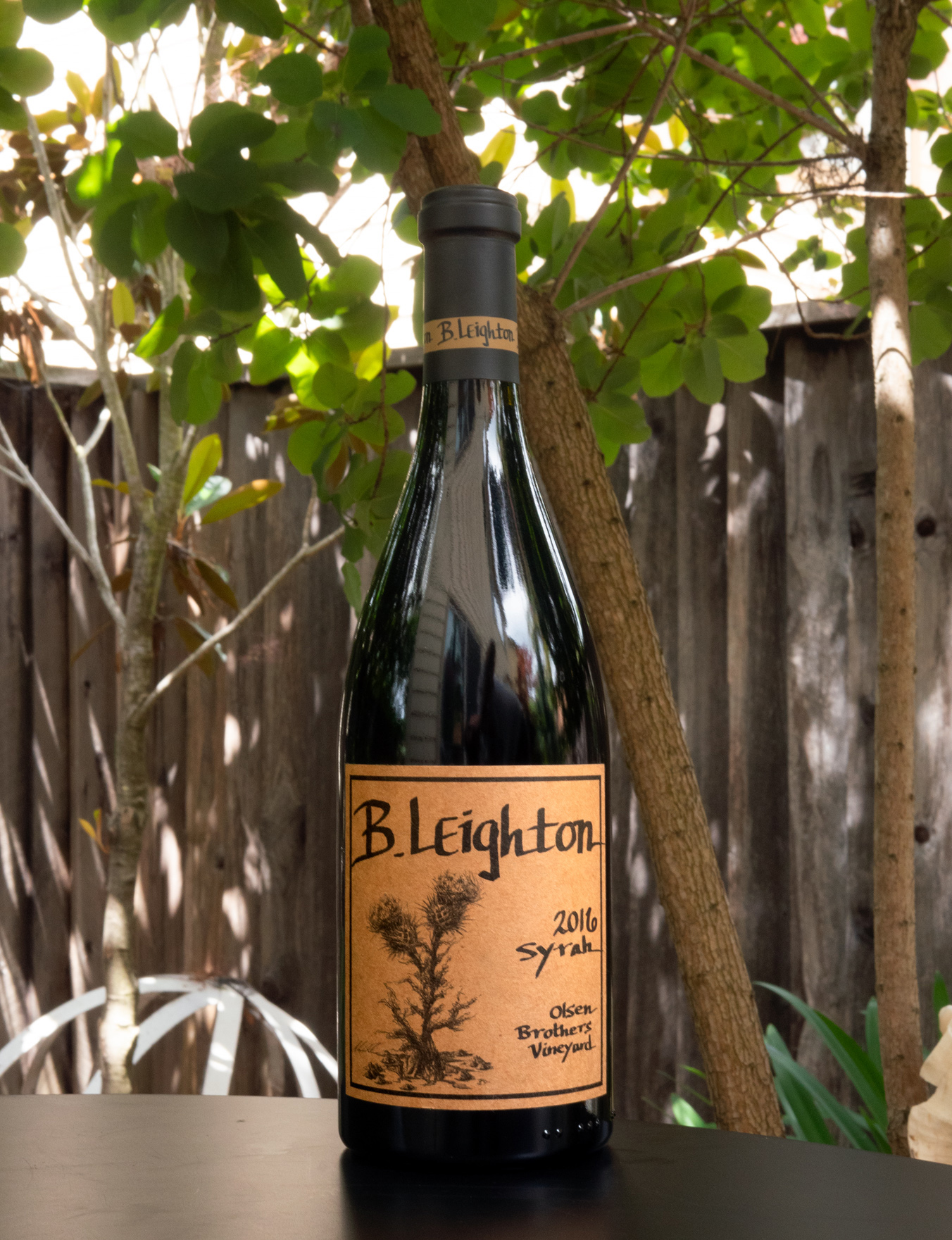 B. Leighton 2016 Olsen Brothers Vineyard Yakima Valley Syrah 750ml Wine Bottle