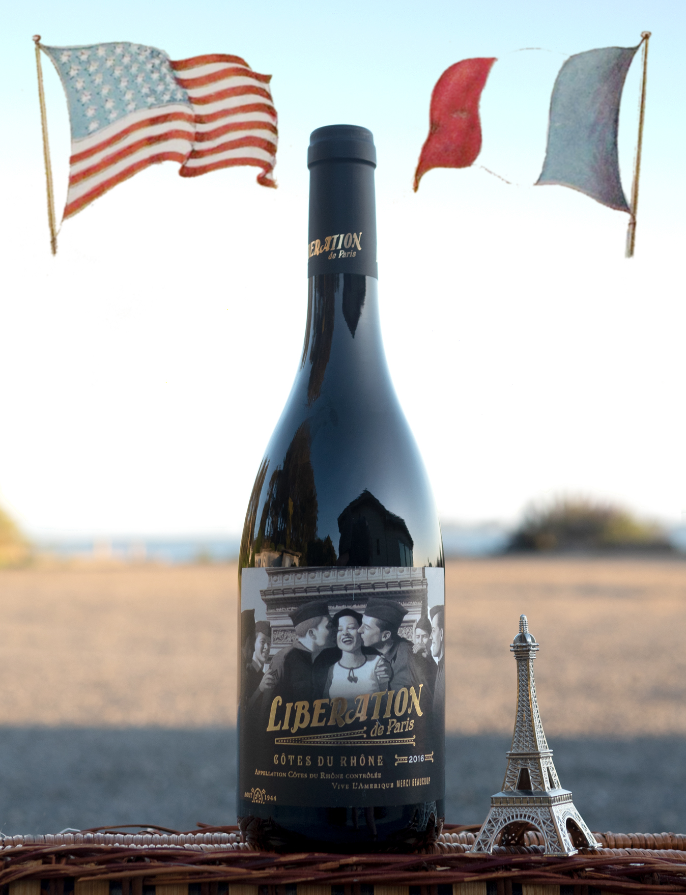 Badet Clément 2016 'Libération de Paris' Côtes du Rhônes AOC 750ml Wine Bottle