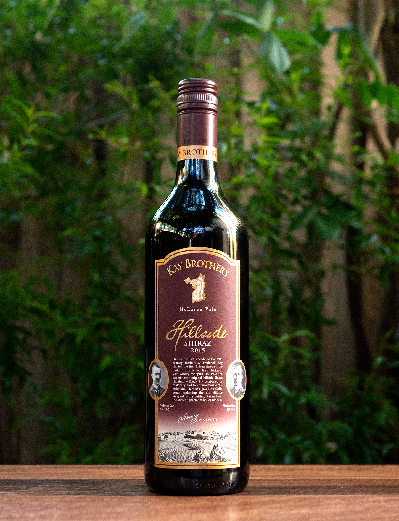 Kay Brothers 2015 Amery Vineyard Hillside Shiraz 750ml Wine Bottle