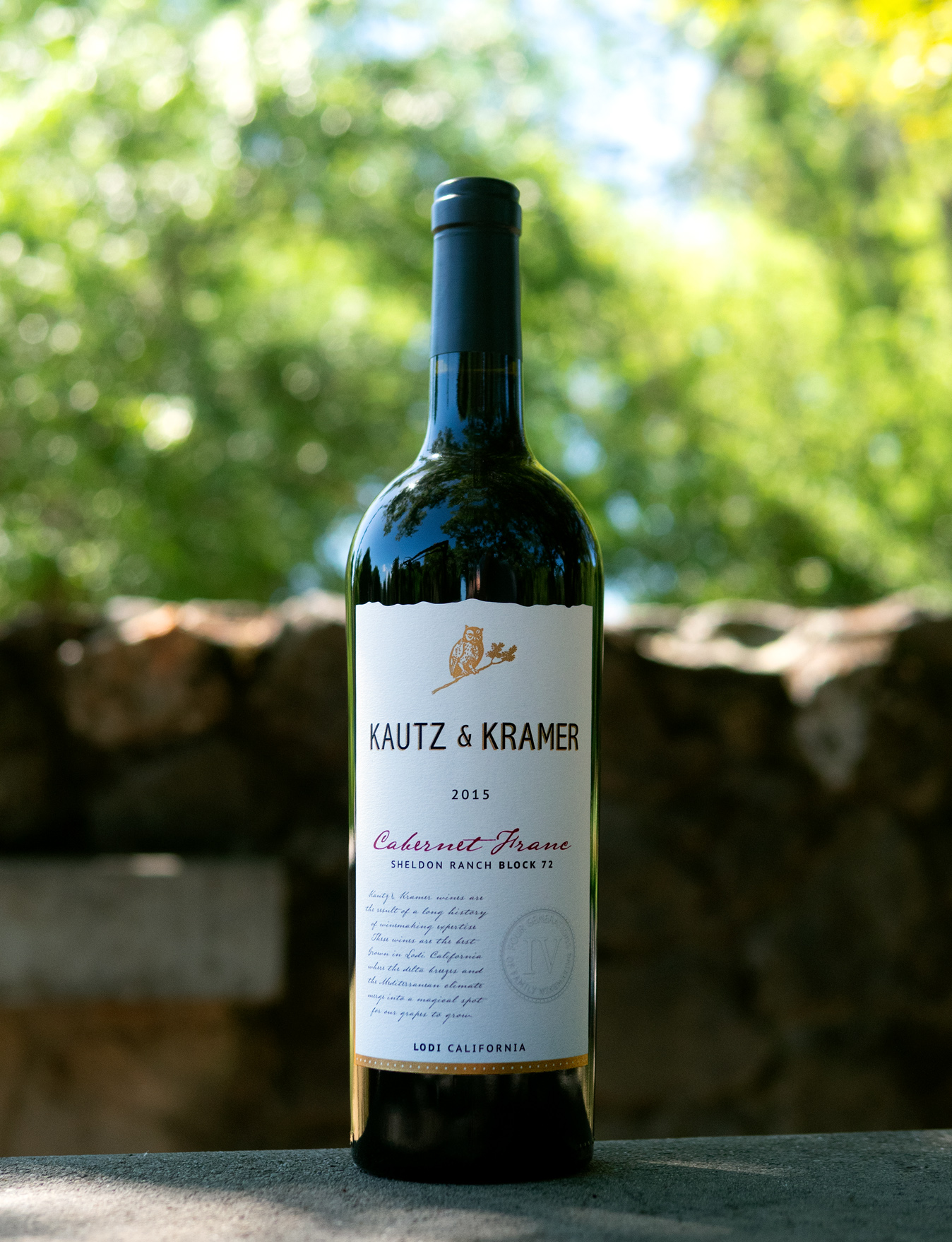 Kautz & Kramer 2015 Sheldon Ranch Block 72 Lodi Cabernet Franc 750ml Wine Bottle