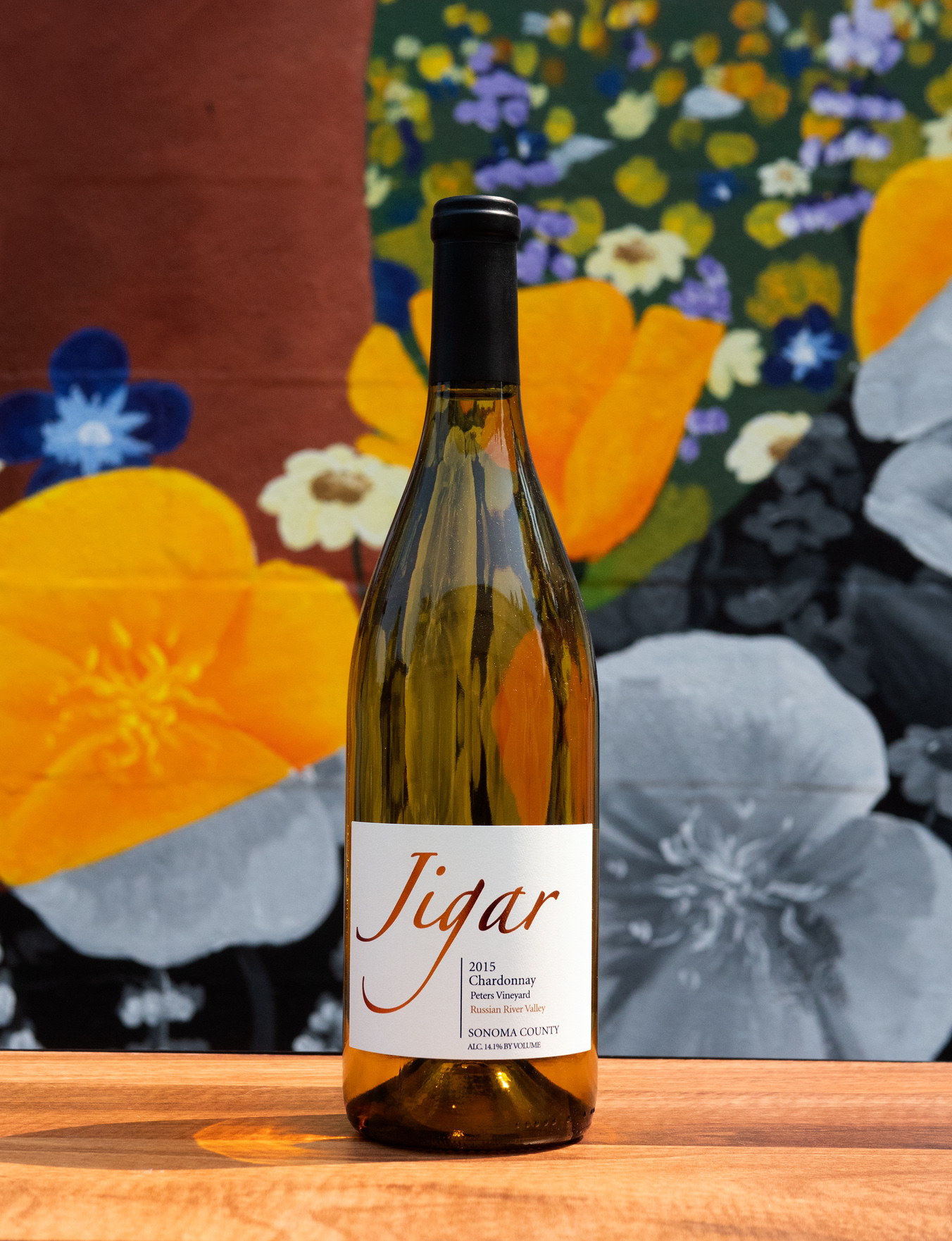 Jigar Wines 2015 Peters Vineyard Russian River Valley Chardonnay 750ml Wine Bottle