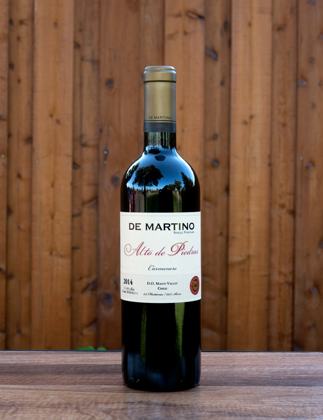 De Martino 2014 'Alto de Piedras' Maipo Valley Carménère 750ml Wine Bottle