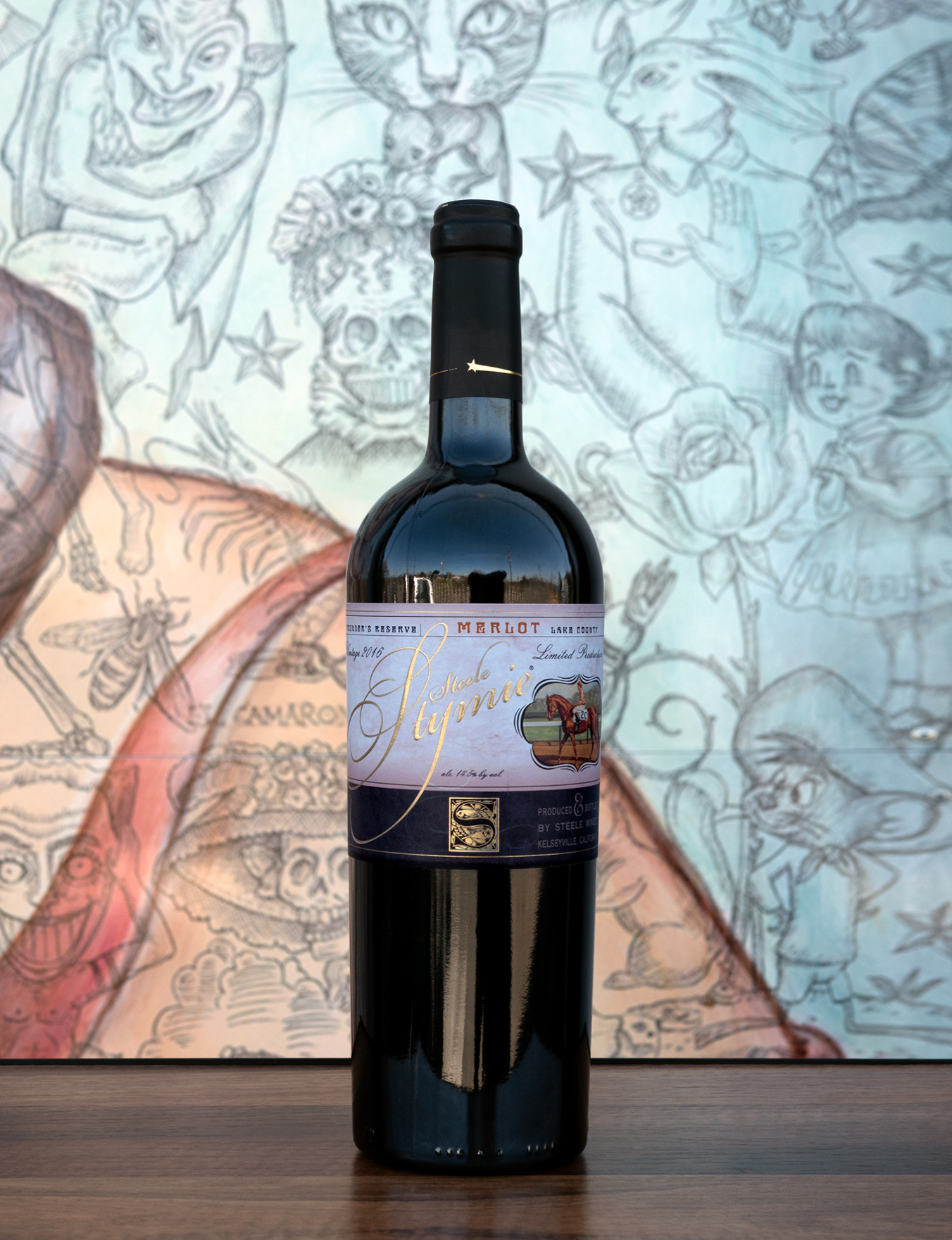 Steele 2016 'Stymie Founder's Reserve' Lake County Merlot 750ml Wine Bottle