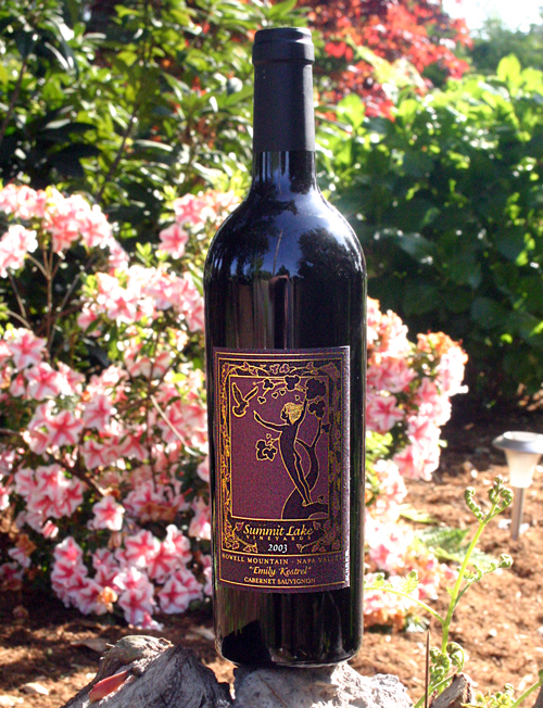 Summit Lake Vineyards 2003 'Emily Kestrel' Cabernet Sauvignon 750ml Wine Bottle