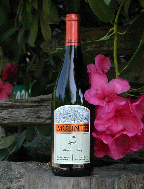 Mounts Family Winery 2006 Dry Creek Valley Syrah 750ml Wine Bottle
