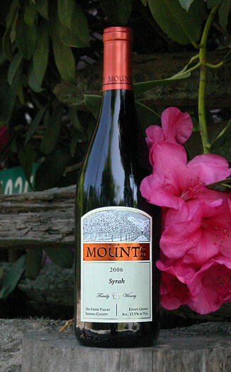 Mounts Family Winery 2006 Dry Creek Valley Syrah 750ml Wine Bottle
