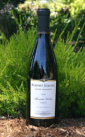 Rodney Strong Vineyards 2005 Alexander Valley Estate Syrah 750ml Wine Bottle