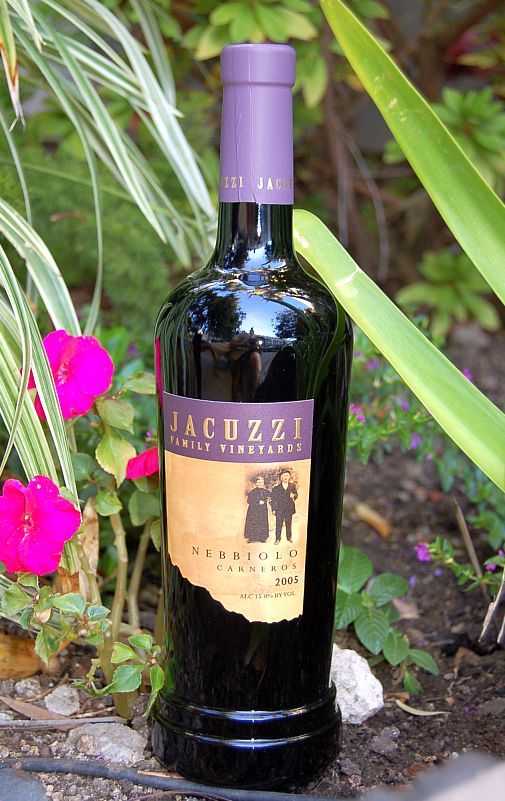 Jacuzzi Family Vineyards 2005 Nebbiolo 750ml Wine Bottle