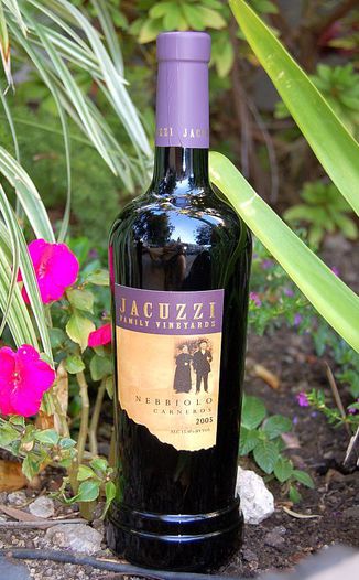 Jacuzzi Family Vineyards 2005 Nebbiolo 750ml Wine Bottle