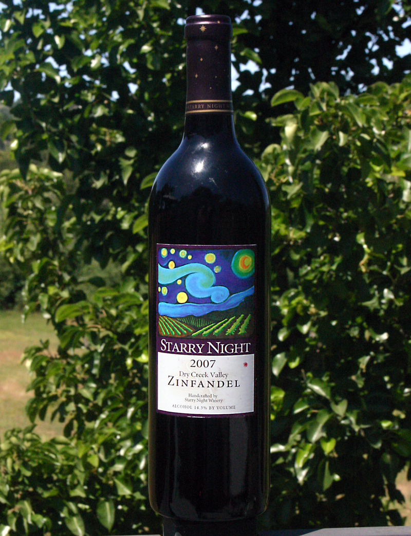 Starry Night Winery 2007 Dry Creek Valley Zinfandel 750ml Wine Bottle