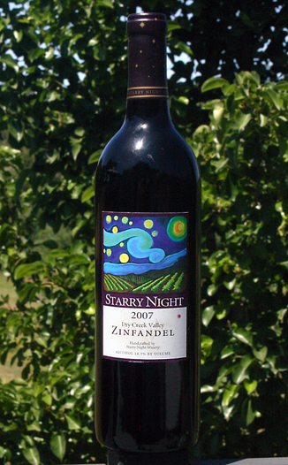 Starry Night Winery 2007 Dry Creek Valley Zinfandel 750ml Wine Bottle