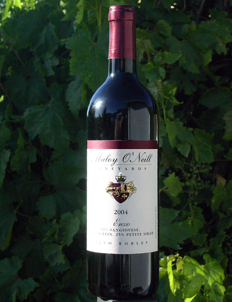 Maloy O'Neill Vineyards 2004 Enzo Super-Tuscan 750ml Wine Bottle