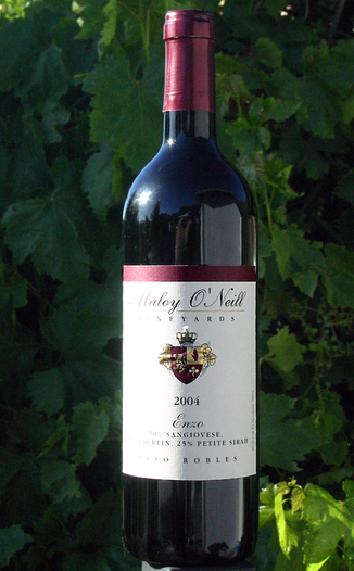 Maloy O'Neill Vineyards 2004 Enzo Super-Tuscan 750ml Wine Bottle