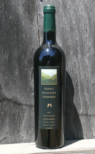 Howell Mountain Vineyards 2001 Beatty Ranch Zinfandel 750ml Wine Bottle