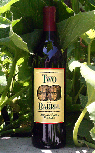Alexander Valley Vineyards 2005 Two Barrel - Syrah Merlot 750ml Wine Bottle