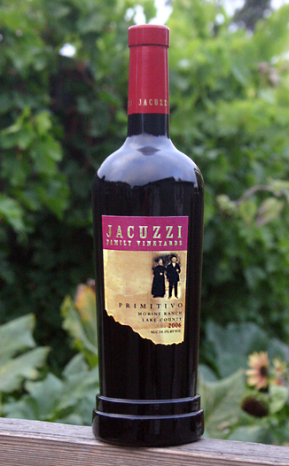 Jacuzzi Family Vineyards 2006 Primitivo 750ml Wine Bottle