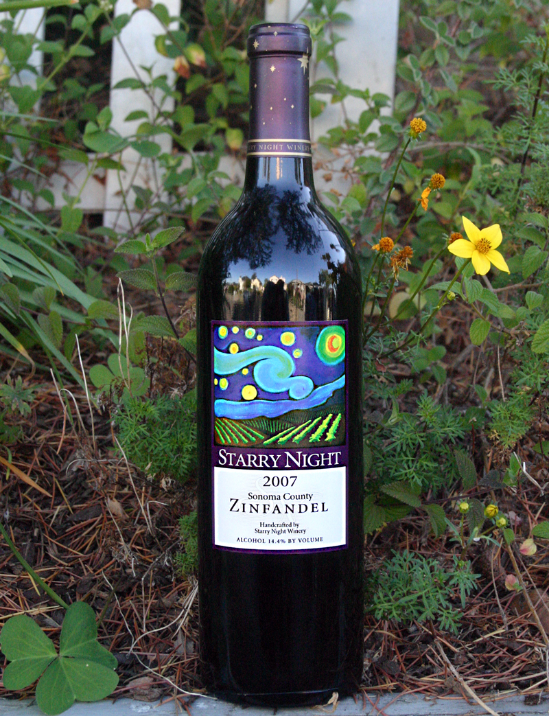Starry Night Winery 2007 Sonoma County Zinfandel 750ml Wine Bottle