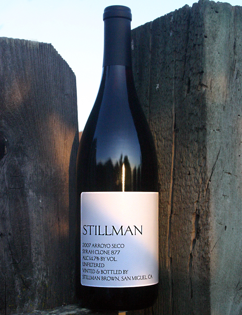 Red Zeppelin Winery 2007 'Stillman' Arroyo Seco Clone 877 Syrah 750ml Wine Bottle