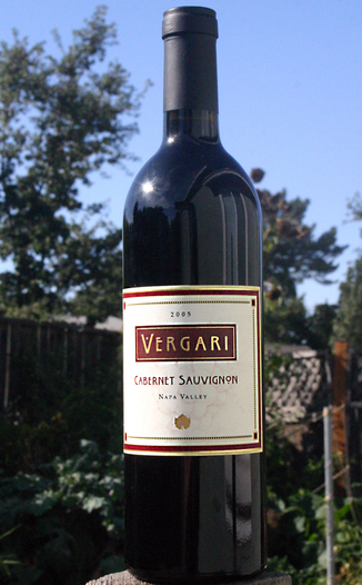 Vergari Wine 2005 Napa Valley Cabernet Sauvignon 750ml Wine Bottle