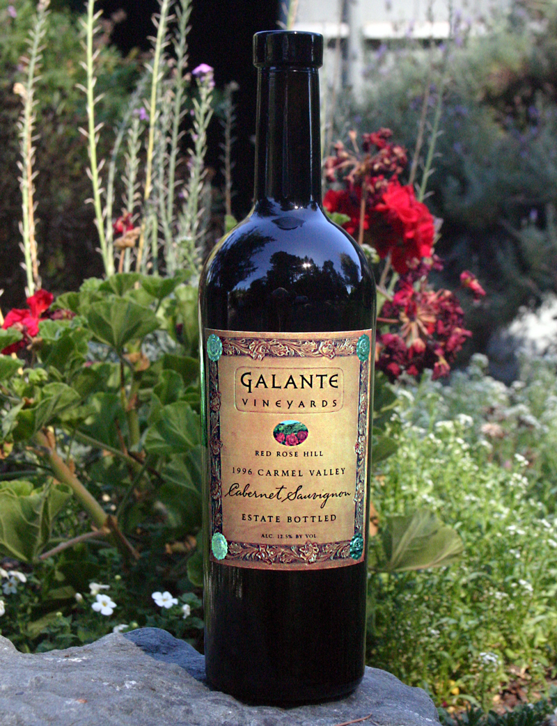 Galante Vineyards 1996 Red Rose Hill Cabernet Sauvignon 750ml Wine Bottle