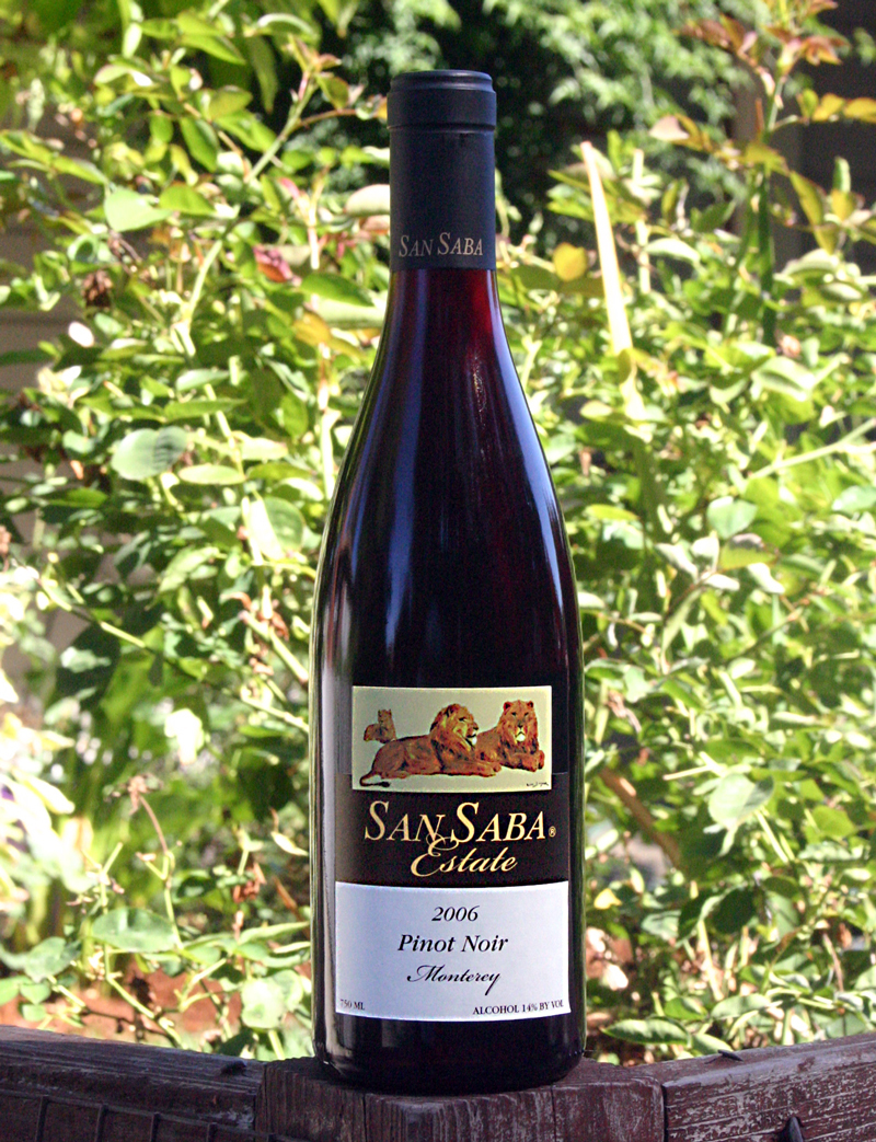 San Saba Vineyards 2006 Monterey Pinot Noir 750ml Wine Bottle