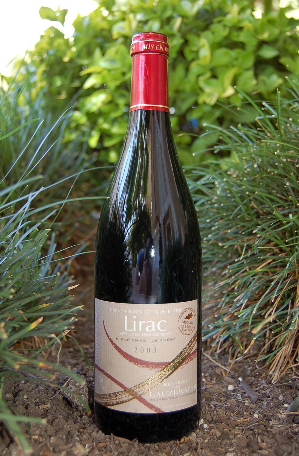 Les Vignerons de Tavel 2003 Richesse des Lauzeraies Lirac AOC 750ml Wine Bottle