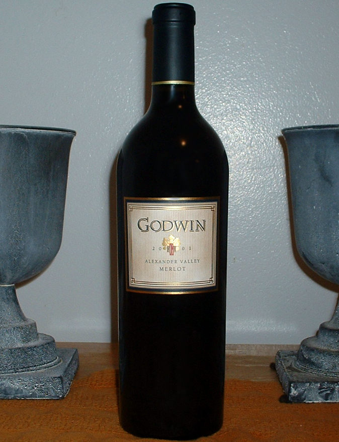 Godwin Family Vineyards 2001 Alexander Valley Merlot 750ml Wine Bottle