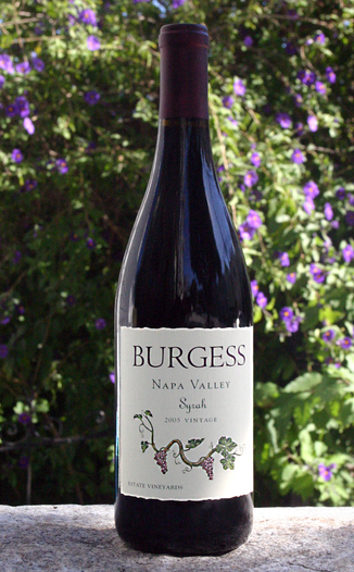 Burgess Cellars 2005 Napa Valley Syrah 750ml Wine Bottle