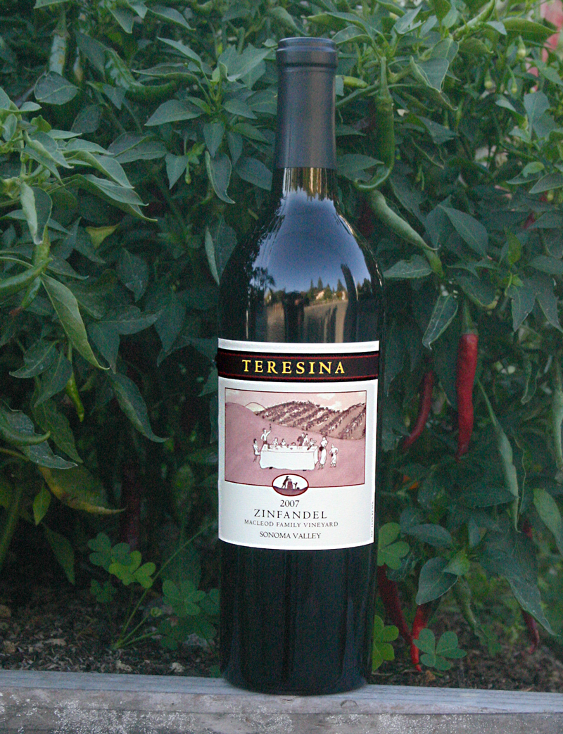 Teresina Vintners 2007 Sonoma Valley Zinfandel 750ml Wine Bottle