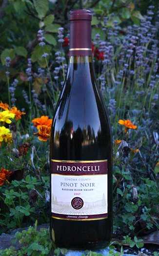 Pedroncelli Winery & Vineyards 2007 Russian River Valley Pinot Noir 750ml Wine Bottle