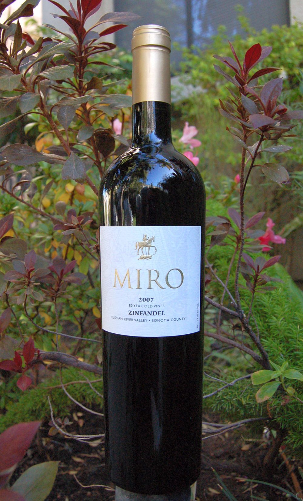 Miro Cellars 2007 '80 Year Old Vines' Zinfandel 750ml Wine Bottle
