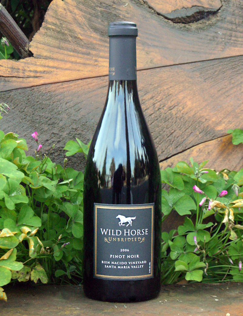 Wild Horse Winery and Vineyards 2006 Unbridled Bien Nacido Vineyard Pinot Noir 750ml Wine Bottle