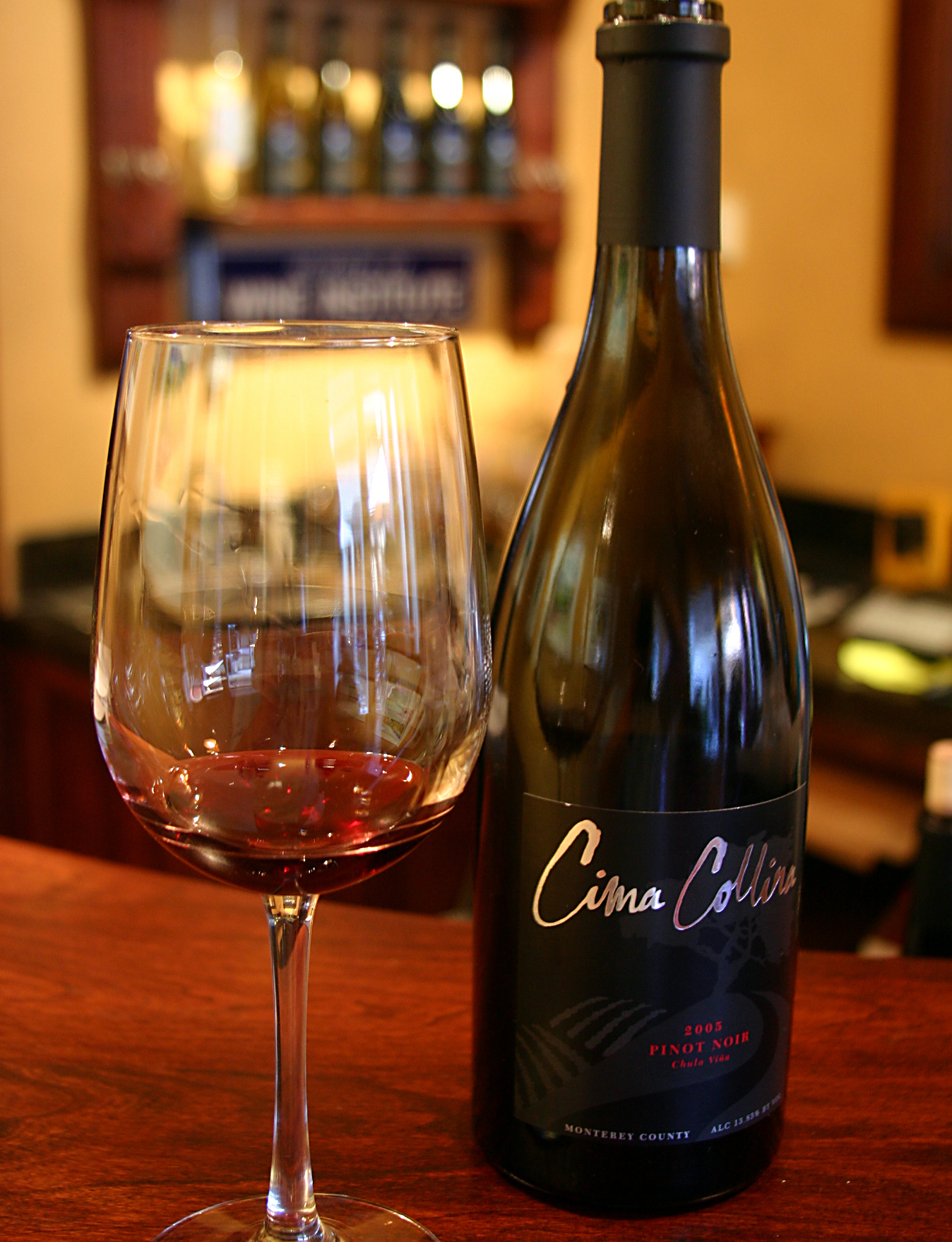 Cima Collina 2005 Chula Vina Vineyard Pinot Noir 750ml Wine Bottle