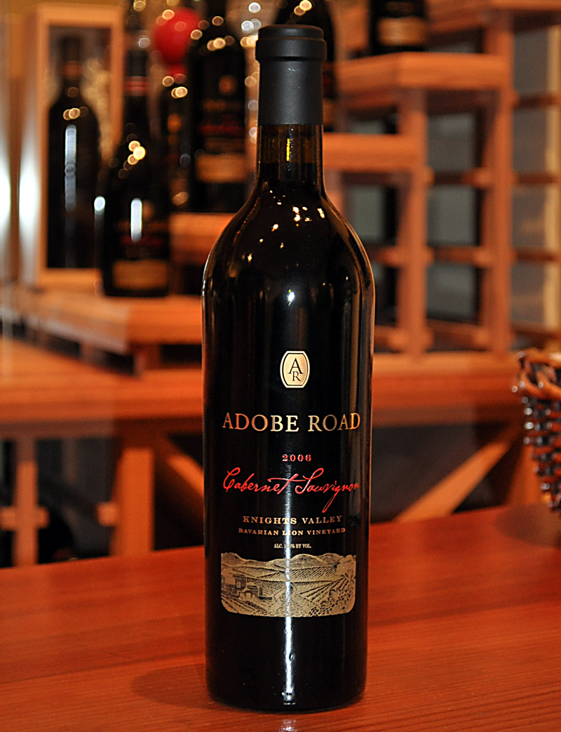 Adobe Road 2006 Knights Valley Cabernet Sauvignon 750ml Wine Bottle