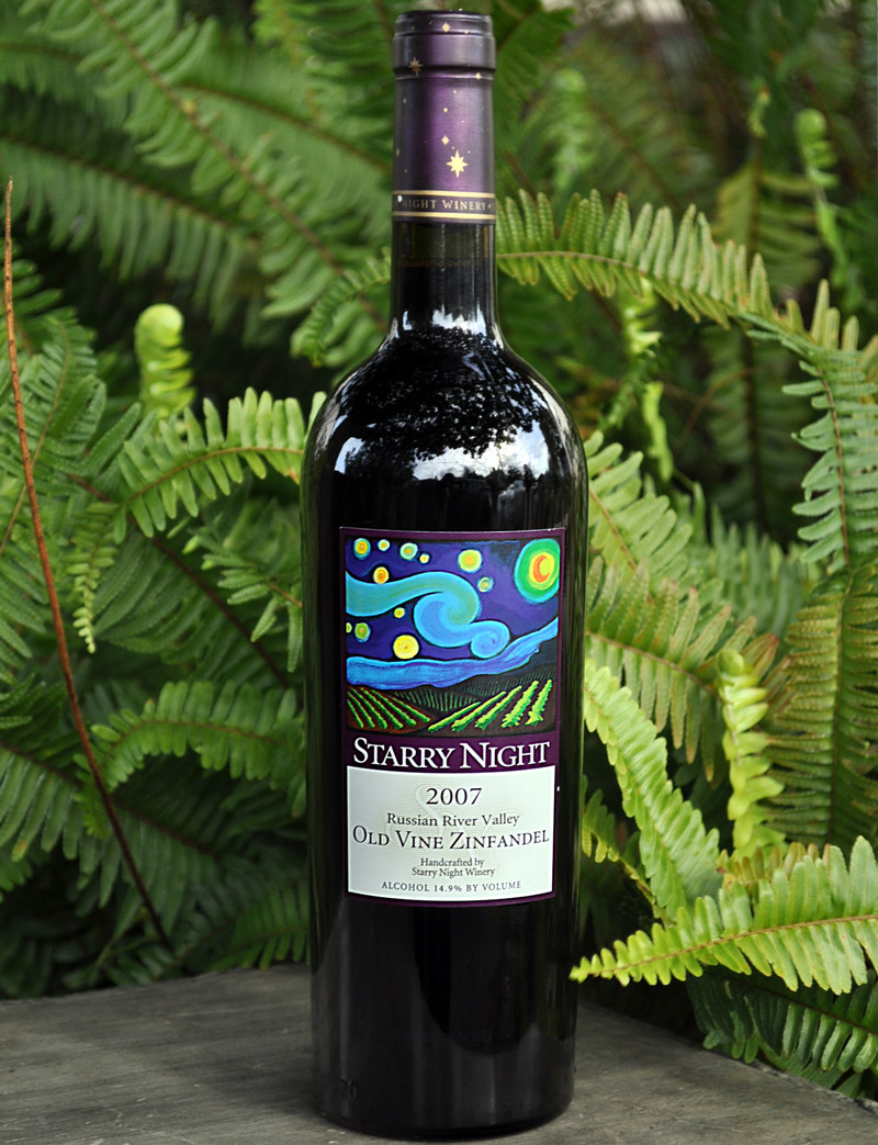 Starry Night Winery 2007 Russian River Valley Old Vine Zinfandel 750ml Wine Bottle