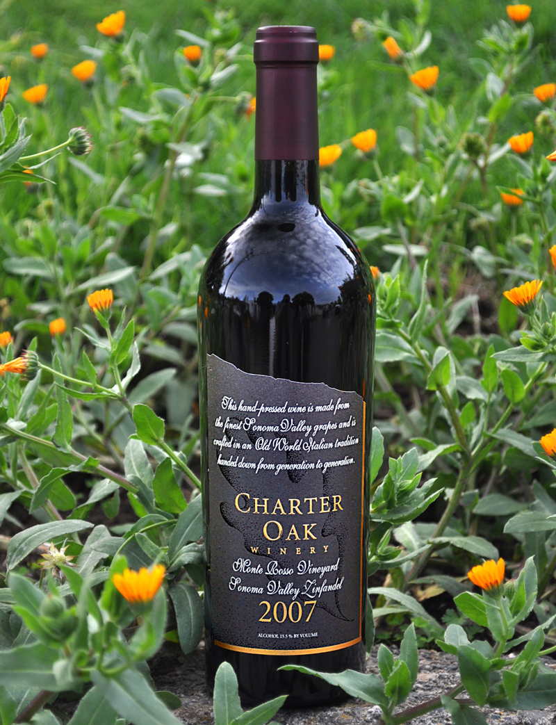 Charter Oak Winery 2007 Sonoma Valley Zinfandel 750ml Wine Bottle