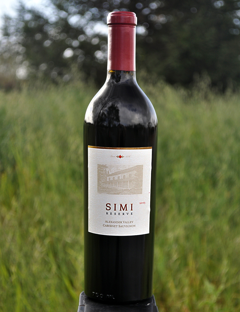 SIMI 2005 Alexander Reserve Cabernet Sauvignon 750ml Wine Bottle