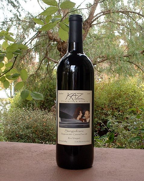 Kaz Winery 2004 Sangiofranc 750ml Wine Bottle