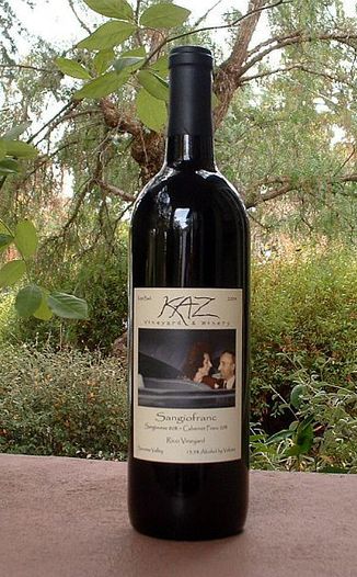 Kaz Winery 2004 Sangiofranc 750ml Wine Bottle