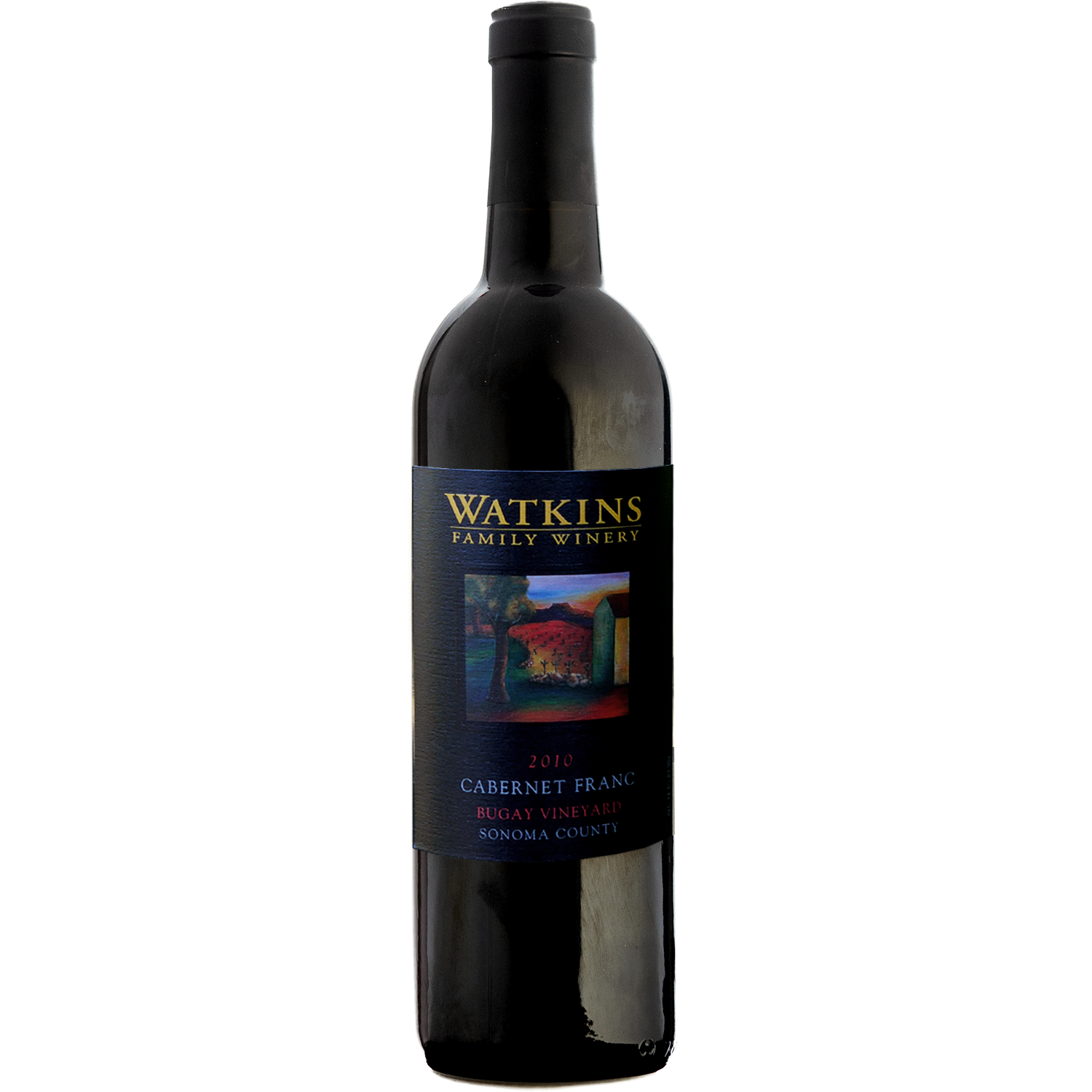 Watkins Family Winery 2010 Bugay Vineyard Cabernet Franc 750ml Wine Bottle