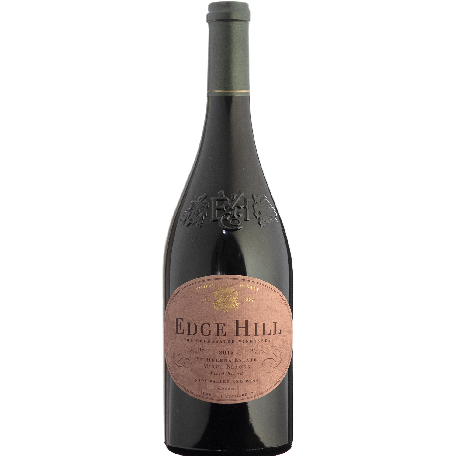 Rudd's Edge Hill 2015 'Mixed Blacks' Napa Valley Zinfandel Blend 750ml Wine Bottle