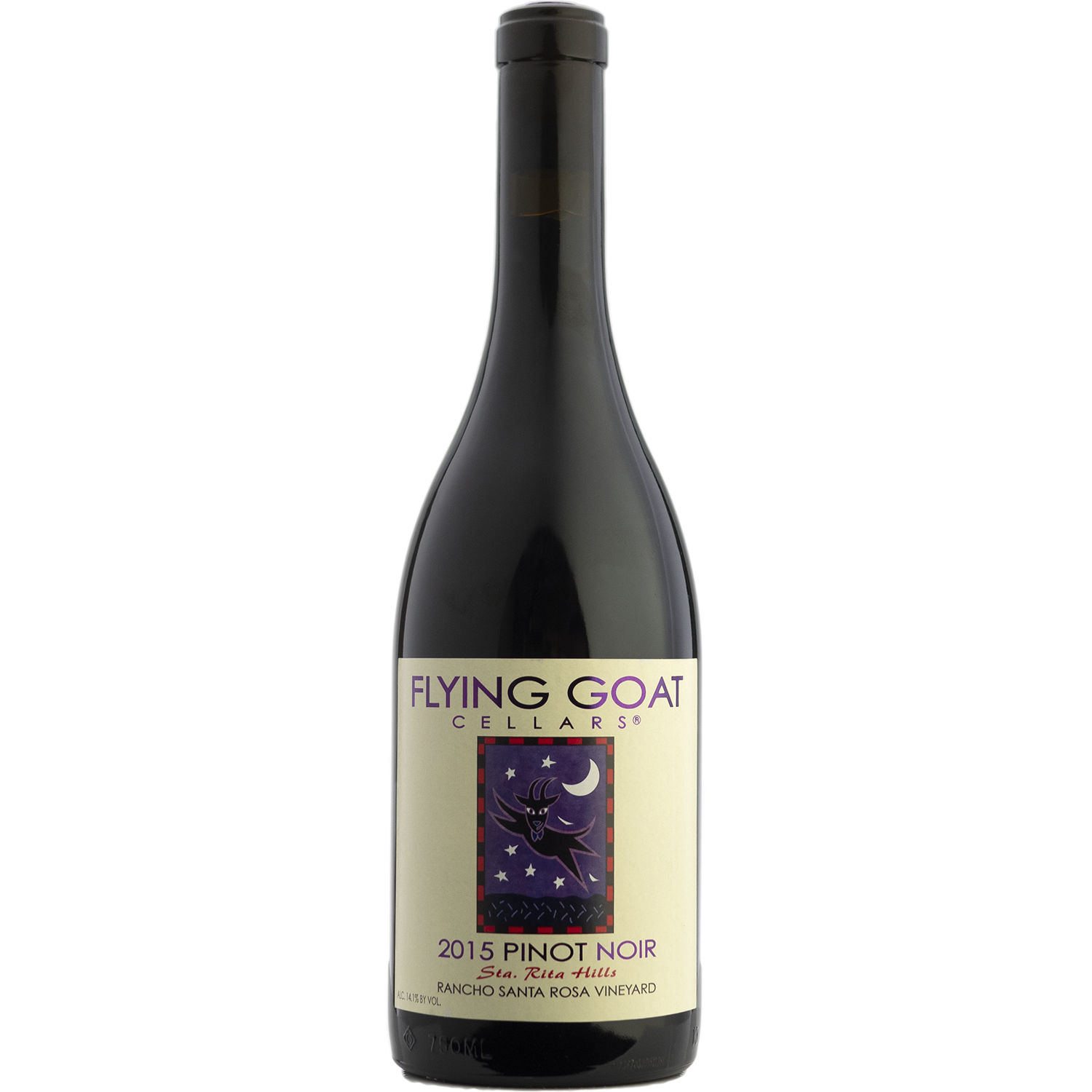 Flying Goat Cellars 2015 Rancho Santa Rosa SRH Pinot Noir 750ml Wine Bottle