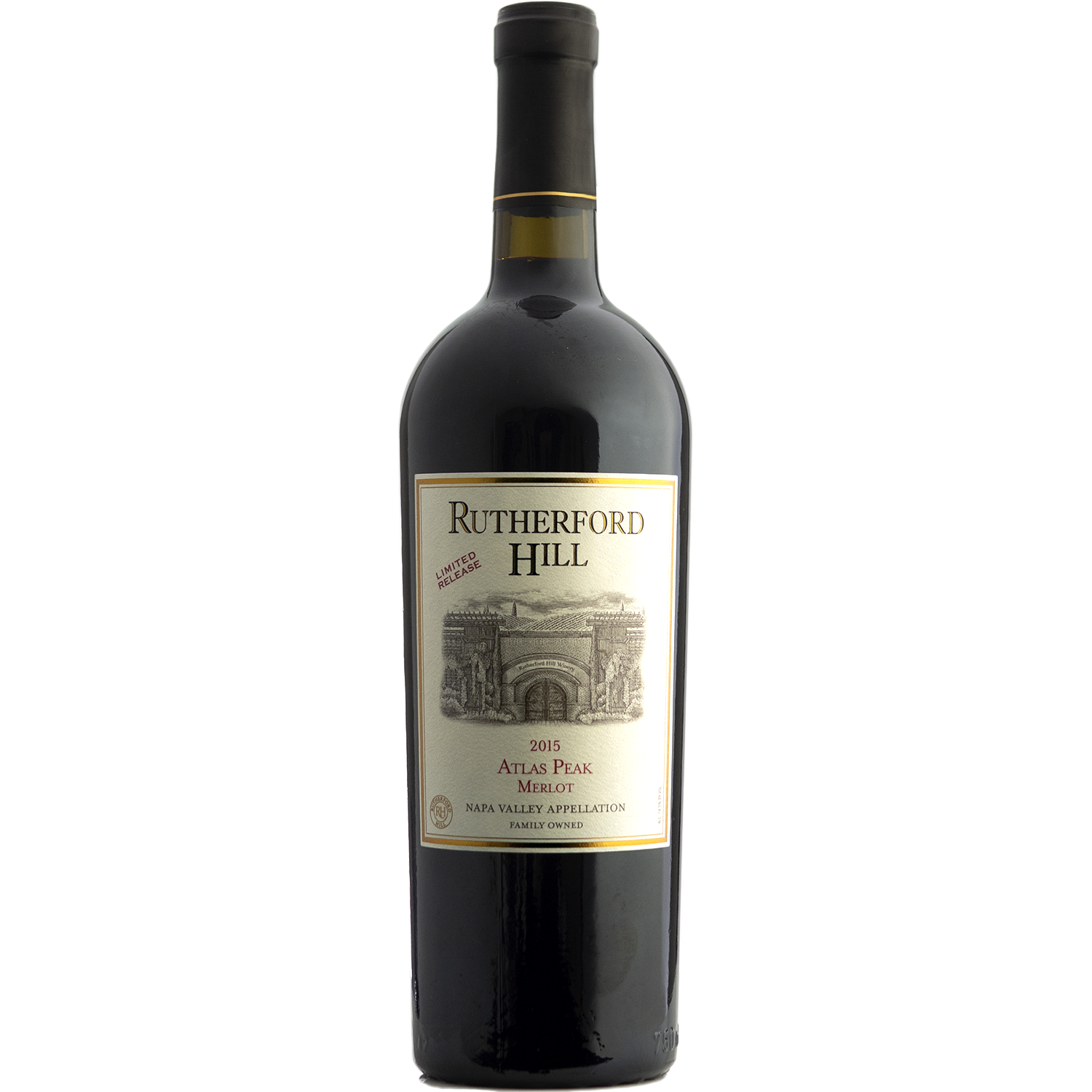 Rutherford Hill 2015 'Limited Release' Atlas Peak Merlot 750ml Wine Bottle