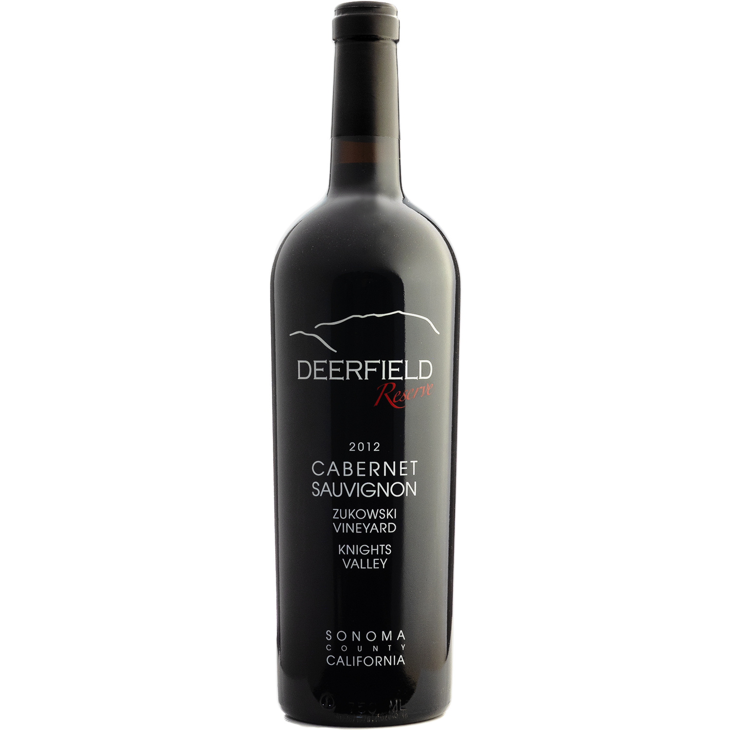 Deerfield Ranch 2012 Zukowski Vineyard Knights Valley Cabernet Sauvignon 750ml Wine Bottle