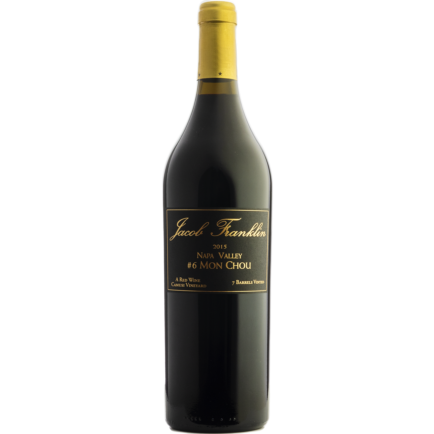 Jacob Franklin 2015 'Mon Chou' #6 Camusi Vineyard Napa Valley Red 750ml Wine Bottle