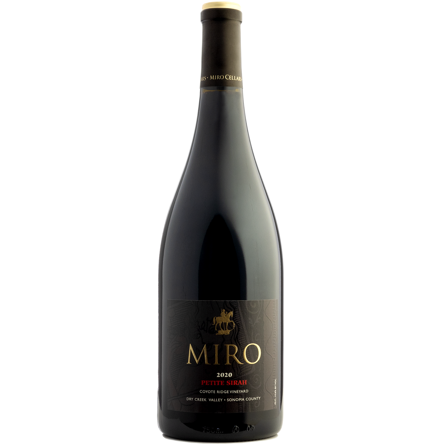 Miro Cellars 2020 Coyote Ridge Vineyard DCV Petite Sirah 750ml Wine Bottle