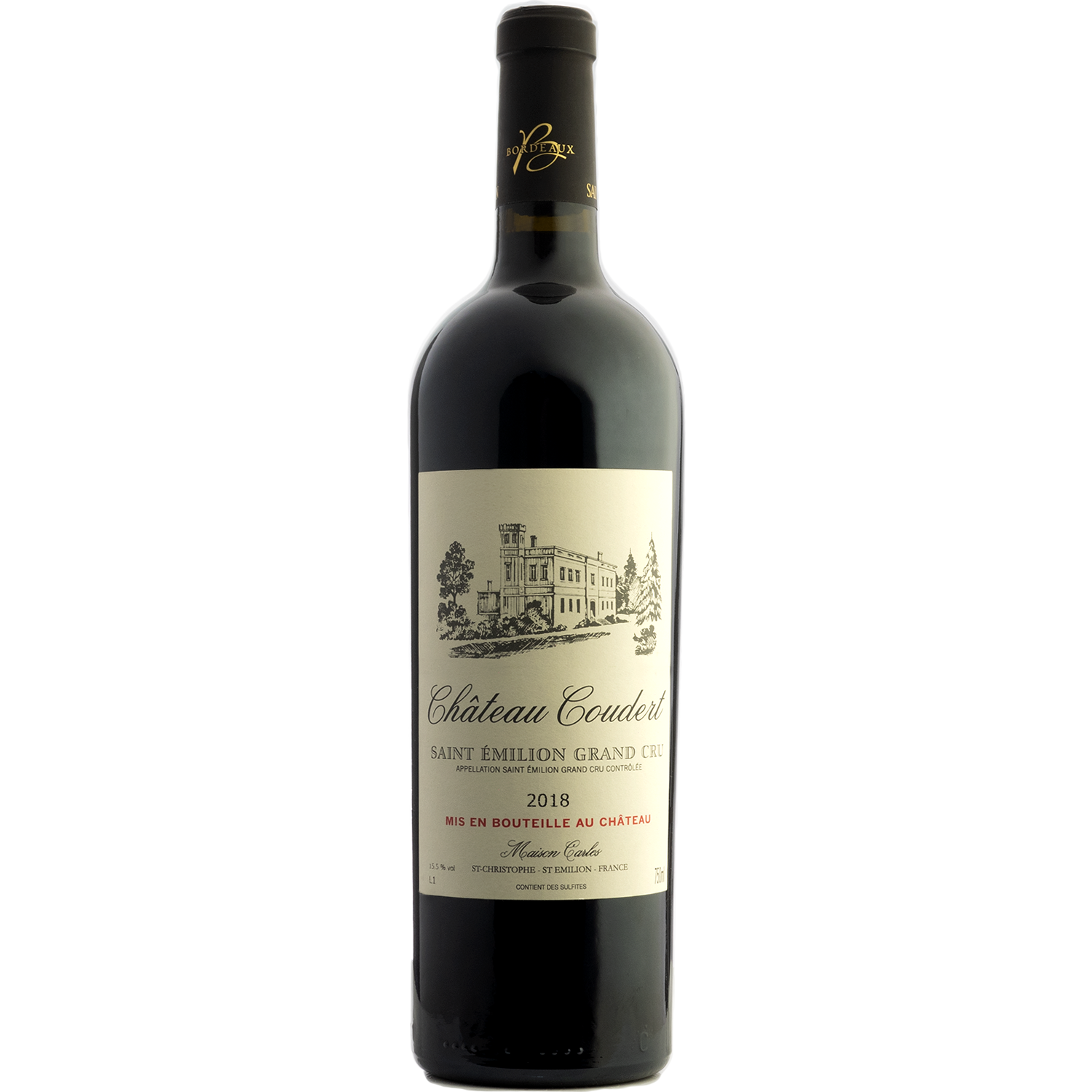 Château Coudert 2018 St.-Émilion Grand Cru 750ml Wine Bottle