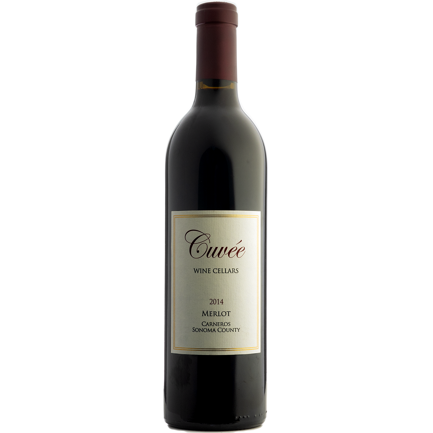 Cuvée Wine Cellars 2014 Carneros Merlot 750ml Wine Bottle