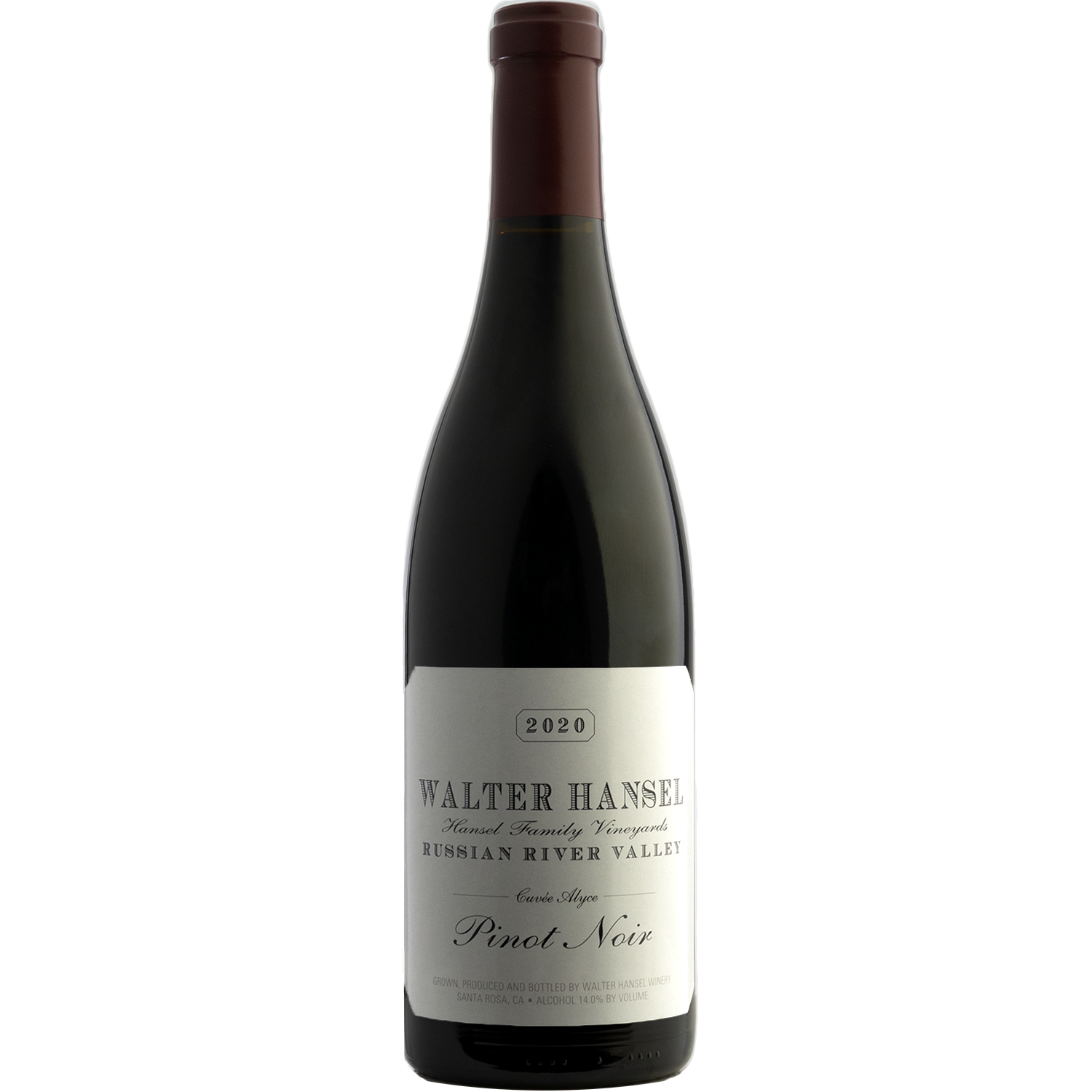 Walter Hansel 2020 'Cuvée Alyce' Russian River Valley Pinot Noir 750ml Wine Bottle