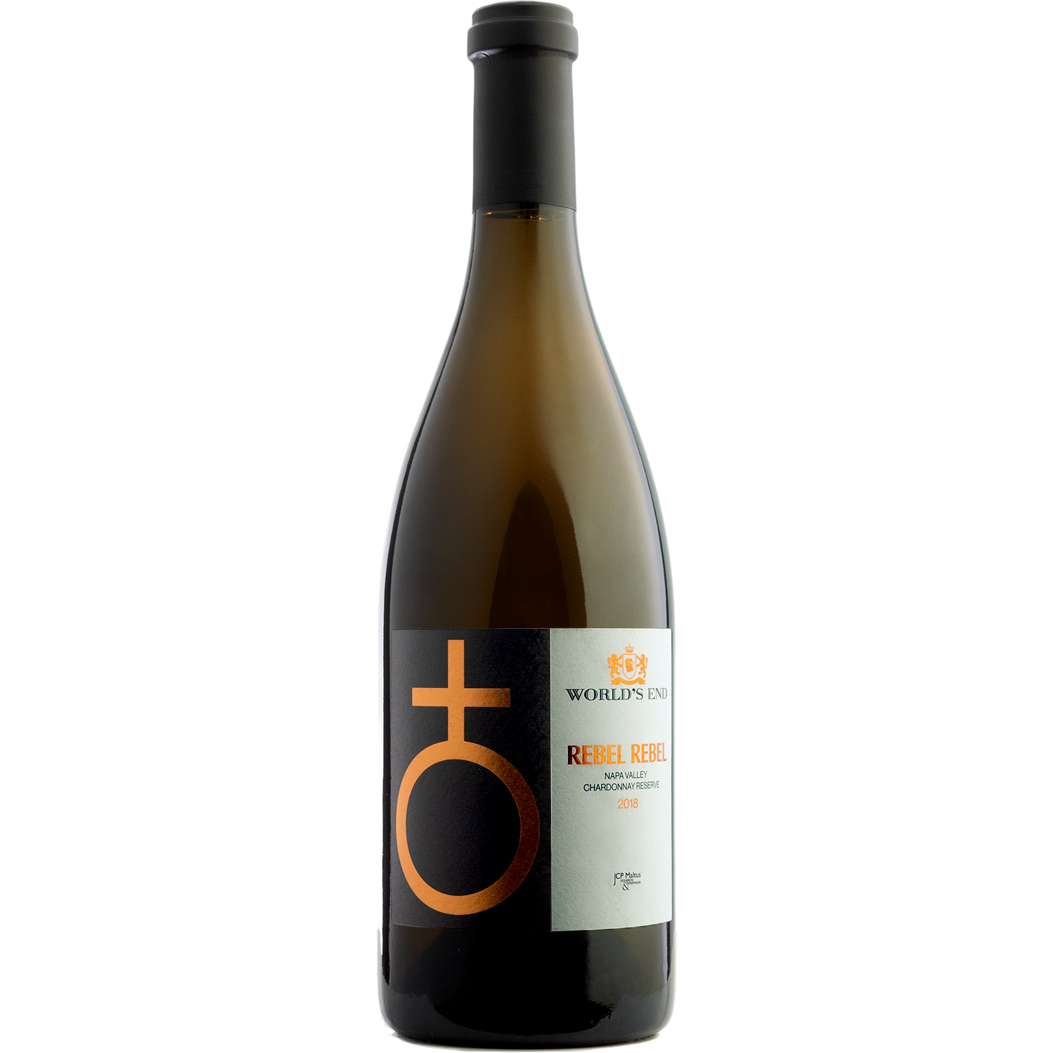 World's End 2018 'Rebel Rebel' Napa Valley Reserve Chardonnay 750ml Wine Bottle
